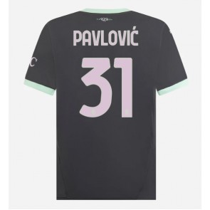 AC Milan Strahinja Pavlovic #31 Alternativní Dres 2024-25 Krátký Rukáv